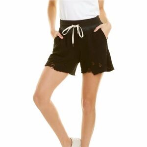 :philanthropy Sweat Shorts Womens Distressed Coco Black‎ Small $138.00